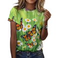thumbnail image 3 of Daisy T-Shirt O Neck Oversize T-Shirts Short Sleeve Classic Tees Women Summer Graphic Tops, 3 of 5