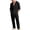 Black, variant on ZVNAΖH Men's Boho Linen 2-Piece Set Long Sleeve Hooded Button Up Shirt & Drawstring Pants Summer Beach Casual Outfit
