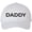 White, variant on Daddy Embroidered Dad Hat | 100% Cotton Adjustable Baseball Cap | Casual Father's Day Hat for Dad (Red)