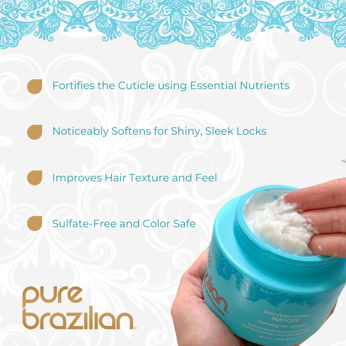 Pure Brazilian Deep Conditioning Masque 16 oz