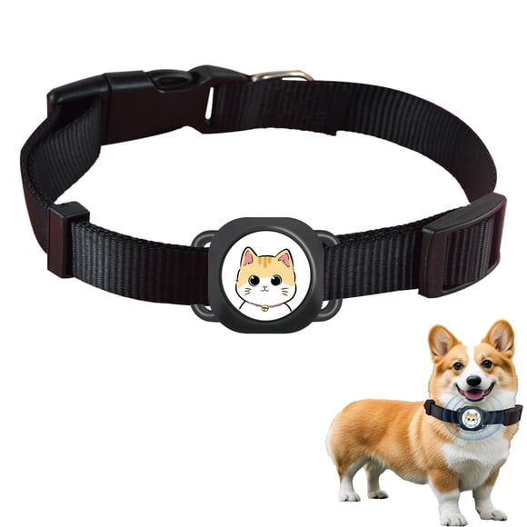 Smart Pet Tracker with Collar Holder – Lightweight 10g Pet Location Tracker for Dogs and Cats, Long Battery Life, No Monthly Fee, Bluetooth & Fi