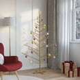 thumbnail image 3 of vidaXL Wooden Christmas Tree with Stand Brown 70.9" Solid pine wood, 3 of 4