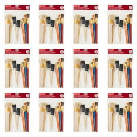 Craft Smart Mixed Brush Set, 12 Packs: 25 ct. (300 total)