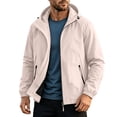 thumbnail image 2 of LWITHSZG Mens Windbreaker Jackets Lightweight Waterproof Hooded Rain Jacket with Zipper Pockets Fall Winter Full Zip up Casual Outerwear M, 2 of 9