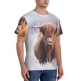 thumbnail image 2 of Vsdgher Cow Print Men's Dry Fit Mesh Athletic Shirts Moisture Wicking Tennis T-Shirt Tops, 2 of 9