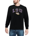 thumbnail image 4 of Men's Colosseum Black LSU Tigers Arch & Logo Crew Neck Sweatshirt, 4 of 5