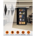 thumbnail image 3 of Heavy-Duty Tall Metal Storage Cabinet, 71 Inch Lockable Organizer - 4 Adjustable Shelves, Versatile for Garage, Office, Home, Sturdy Steel Construction, Leveling Feet or Wheels, 3 of 7