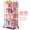 Pink, variant on Yeabett Rolling Storage Cart with Lockable Wheels, 3-Tier Sturdy Shelving Unit for Home, Craft Room, or Garage, Easy-to-Assemble Mobile Caddy with Large Capacity,Black