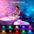 thumbnail image 3 of Alficedo Rechargeable Shower Light, 16 Color Changeable Ocean Wave Projector Light, Waterproof Shower Lamp with Remote, Rotating Flame Water Ripple Lamp for Bathroom, Shower, Bedroom, 3 of 7