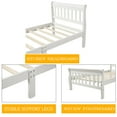 thumbnail image 6 of Private Jungle Sale Wood Platform Beds with Headboard/Footboard/Wood Slat Support, Twin Bed Frame Panel Sleigh Bed, White, 6 of 9