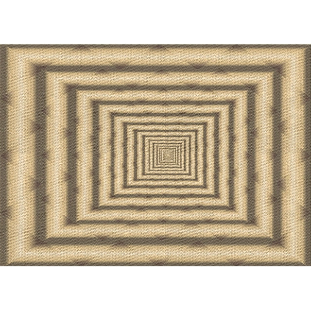 Ahgly Company Tapis Rectangulaire d'Intérieur Lavable en Machine Transitionnel Brun, 2 Pieds x 3 Pieds