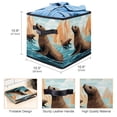 thumbnail image 3 of Sea Lion Foldable Storage Box with Handle, 10.8"x10.5"x10.6", Large Capacity - Storage Bin and Containers, 3 of 6