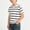 White, variant on Fnooota Boys Cotton T-shirts, Stripe Short Sleeve Summer Crew Neck Kids Tees Black Size 10-12