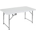 thumbnail image 1 of Camping Table Plastic Picnic Table Party Wedding Camping Office with Carrying Handles (4ft, 6ft),4FT, 1 of 2