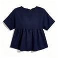 thumbnail image 5 of Fewfanhot Womens Clothes Summer Babydoll Tops Oversized Short Sleeve Crewneck T Shirts Casual Loose Plus Size Tunics, 5 of 5