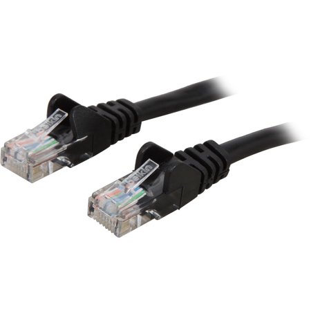 UPC: 0722868138328 | Belkin A3L791-10-BLK-S 10 ft. Cat 5E Black UTP Patch Cable Snagless