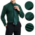 thumbnail image 4 of Mens Dress Shirt with Tie Pocket Square Set Long Sleeve Shirts Matching Necktie Button Down Shirt L, 4 of 7