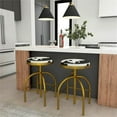 thumbnail image 2 of Beaumont Lane 39" Industrial Cast Iron Adjustable Bar Stool in Gold, 2 of 6