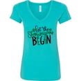 thumbnail image 3 of Inktastic St. Patrick's Day Let the Shenanigans Begin Women's V-Neck T-Shirt, 3 of 5