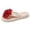 Red, variant on ibiyuan Leather Flip Flops for Women Thong Sandals Non- Woven Sole Women House Slippers Elegant Shower Shoes Women