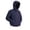 Dark Blue, variant on Men's Contrast Zipper Hem Water Resistant Hooded Windbreaker, Outdoor Casual Jacket, Mountain Hiking Travel Daily Windproof Apparel Black S