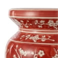 thumbnail image 4 of JONATHAN Y Cherry Blossom 17.75" Ceramic Garden Stool, Red/White, 4 of 8