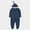 Dark Blue A1, variant on Kids Winter Casual Jumpsuit Rompers, Long Sleeved Long Crawling Clothes For 0-12 Month Infants Long Sleeve Footed Romper With Hat 2 Piece Set Print Daily Wear