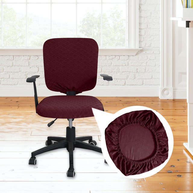 Fundas elásticas para sillas de computadora, fundas para asientos de sillas giratorias universales y elásticas, fundas para sillas de oficina, para , Rojo Macarena Funda para sillas