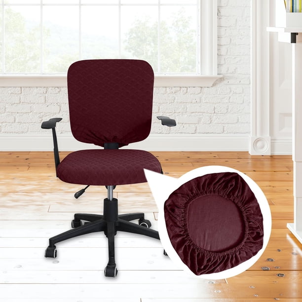 Fundas elásticas para sillas de computadora, fundas para asientos de sillas giratorias universales y elásticas, fundas para sillas de oficina, para , Rojo Macarena Funda para sillas