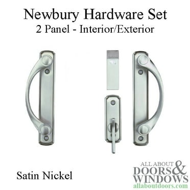 Andersen Newbury Door Handle For Two Panel Sliding Door Handle Set Satin Nickel