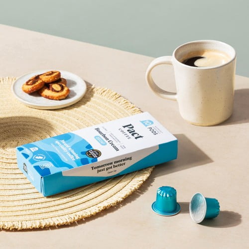 Pact Coffee Bourbon Cream Decaf Pods, 10 pods per pack, British Import (Pack of 3)