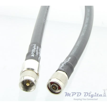 Lmr600 Coaxial Cable (MPD Digital Genuine Times Microwave LMR600 Coaxial Cable, With UHF PL259 Male To N Male Connectors, (125)