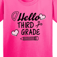 thumbnail image 4 of Inktastic Hello 3rd Grade with Hearts and School Supplies Youth T-Shirt, 4 of 5