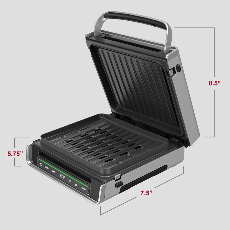 George Foreman 25850-56/GF – Grill (Barbecue, Electric Grill, 1606 W,  Steel, Titanium Coated, Smokeless) Gray color - AliExpress
