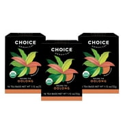 Choice Organics Oolong Tea, Contains Caffeine, Oolong Tea Bags, 3 Boxes of 16