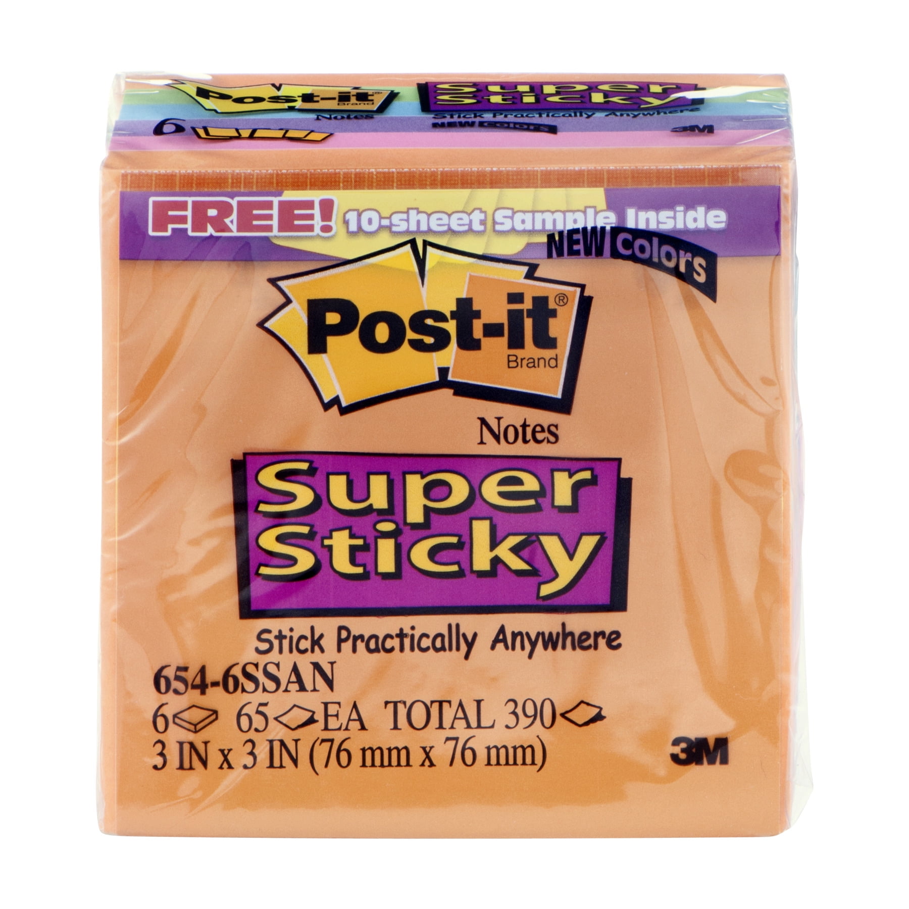 3M Post It Notes, 6 ea