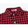 thumbnail image 3 of Diufon 1-7years Boys and Girls Kids Shirt Plaid Print Lapel Button down Outwear Spring Color Block Coat (1-2 Years, Red), 3 of 8
