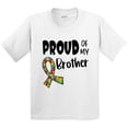 thumbnail image 3 of Inktastic Proud of My Brother Autism Awareness Puzzle Piece Ribbon Youth T-Shirt, 3 of 5