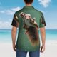 thumbnail image 4 of Fotbe Squirrel Camisa Hawaiana para Hombre Unisex – Camisa Casual de Verano con Botones de Manga Corta de Algodón y Lino,Small, 4 of 7