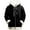A-Black746, variant on Women's Fuzzy Trim Zip Up Hoodie Oversized Fit Kangaroo Pocket Hooded Jacket Warm Cozy Casual Winter Outerwear Top