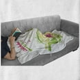 thumbnail image 6 of Artichoke Soft Flannel Fleece Blanket, Watercolor Illustration of Super Food Vegetables Whole Cut in Half, Cozy Plush for Indoor and Outdoor Use, 50" x 60", Fuchsia and Apple Green, by Ambesonne, 6 of 6