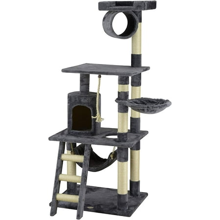 UPC: 0810602022719 | Go Pet Club Classic Cat Tree with Sisal Covered Posts F87 62 in.