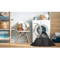 thumbnail image 2 of Ahgly Company Tapis Rond Lavable en Machine Intérieur Transitionnel Noir Charbon, 6 Pieds Rond, 2 of 7