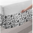 thumbnail image 2 of Fruit Bed Skirt, Nostalgic Engraving of Summer Berries Blueberry Raspberry Strawberry Pattern, Elastic Bedskirt Dust Ruffle Wrap Around for Bedding Decor, 4 Sizes, Charcoal Grey White, by Ambesonne, 2 of 2