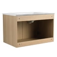 thumbnail image 5 of 30" Wall-Mounted Bathroom Vanity with 2 Soft-Closing Doors, Oak Plywood / Sturdy, Spacious Storage for Tidy Bathroom, 5 of 6