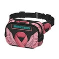 thumbnail image 2 of Zufioo Ribbon With Angel Wings Print Square Double Layer Waist Bag, Durable & Stylish Fanny Pack with Zippered Pockets and Adjustable Strap for Outdoor & Daily, 2 of 9