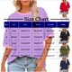 thumbnail image 4 of Camiseta blanca para mujer,Blusa informal de manga corta para mujer, cuello redondo, mezcla de poliéster y elastano, ajuste suave y cómodo, ideal para uso diario en casa, sopatenor, 4 of 7