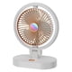 thumbnail image 1 of Ventilador pequeño portátil de escritorio con luz nocturna recargable USB 2023, mini ventilador de ciclo silencioso, 1 of 2