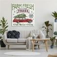thumbnail image 2 of Stupell Indtries Farm Fresh Trees Vintage Christmas Advertisement Station Wagon, 36 x 36, Design by Anne Tavoletti, 2 of 4