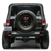 Vijay Textured Rear Bumper Compatible With 2007-2017 Jeep Wrangler JK/JKU with LED Lights
